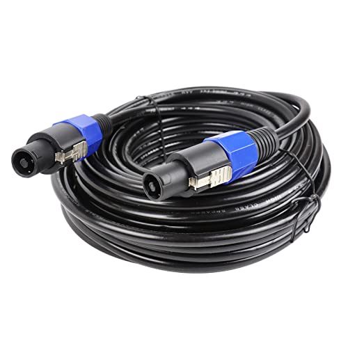 HBU 1 Pack 50 Feet Speakon Cable - 50 Ft NL4FC SpeakOn to Speakon Extension Cable - Pro PA, DJ...