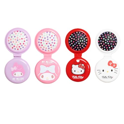 Brosse à cheveux compacte pliable avec miroir rose pour adolescente - 7