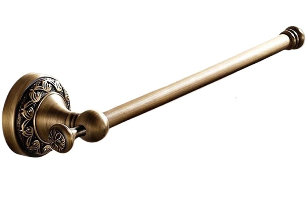 Soap Dishes, Antique Brass Carved Towel Paper Holder Rack Bathroom Accessories,Robe Hook(Short Towel Holder)