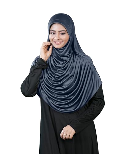 Image of Mehar Hijab Stretchable Frilled Hijab Scarf for Muslim Women | Soft Polyester Stylish Hijab for Women & Teenagers Faeezah Hijab