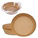 LUTER 50ST. 16cm air fryer paper liner, air fryer paper liner round wkladki do frytownicy powietrznej olejoodporne i wodoodporne papier do pieczenia do frytownicy powietrznej do pieczenia (naturalny)