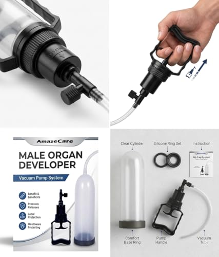 Image of Personal Care Suction Wellness Manual Therapy Device Pump with 2 soft ring air release