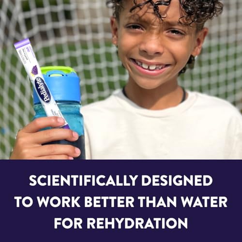 Image of Pedialyte Electrolyte Powder Packets | Hydration Drink for Kids & Adults | Hydration Station Variety Pack: Grape, Strawberry Lemonade, and Orange, 80 Powder Packets