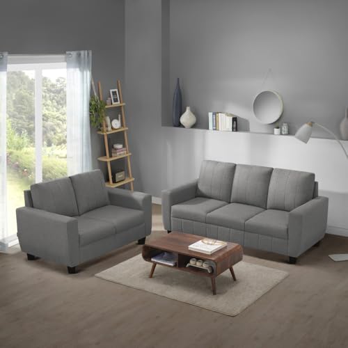 Top 10 Best Sofa Sets In India | Best Sofa Set 5, 3 Seaters 3 Sleepyhead Bae - 3+2 Seater Sofa Set (Fabric, Stone Grey, 5- to 6-Person Sofa)