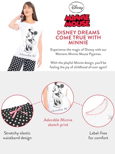 Disney Womens Pajamas | Minnie Mouse Pajama Set | Cotton Pajamas for Women3