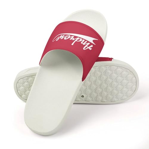 Custom Sports Slides Personalized Slippers - Baseball Sandals Quick Drying Softball Slippers Indoor Outdoor,Gifts for Men Youth Boy (White,Style 44)4