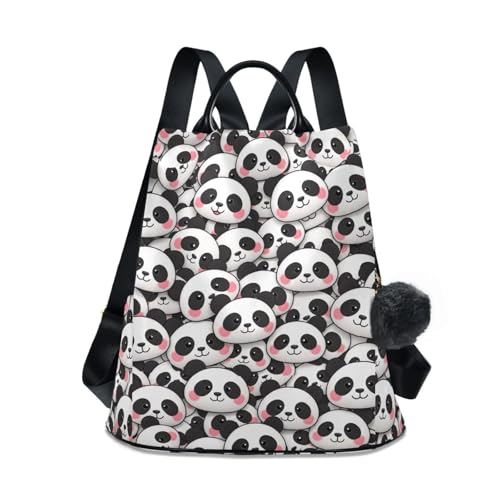 Sac à dos panda femme imprimé floral compartiment arrière poches