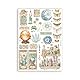 Stamperia - Washi Pad for Scrapbooking, Albums, Card Making, Bullet Journalling and More, Translucent and Easy to Cut, Acid Free, Perfect for Hobbies, Crafts, and Gifting (Fortune) (A5) (8 Sheets)