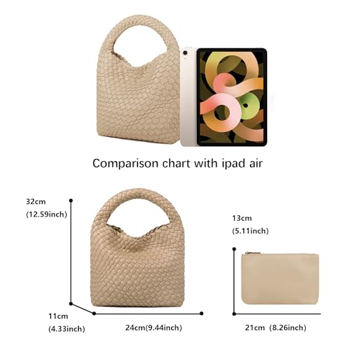 Bolso tejido de cuero vegano para mujer miniatura 5