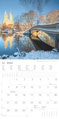 Alpha Edition - New York 2026 – Broschürenkalender 30x30 cm – Wandkalender – Für USA- und Städtefans – 12 New-York-Aufnahmen – Mit Platz für Notizen, Feiertagen & Ferienterminen