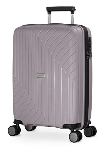 Preisvergleich Produktbild HAUPTSTADTKOFFER- TXL - leichtes Handgepäck, Kabinengepäck Hartschalen-Trolley aus robustem Polypropylen, Kabinentrolley 55 cm, 36 L, TSA-Schloss, Vintage Silber