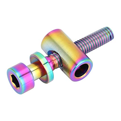 VGEBY Seat Post Fixed Bolts, M5x30/35/40mm Alloy Screw Bolt Saddle Fixed Screw for Mountain (Rainbow M5x30) Seatpost Parts Seat Clamp Bolts Seat Post Assembly