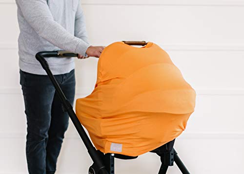 Image of Copper Pearl Multi-Use Cover: Car Seat Covers, Nursing Cover, and Stroller Cover for Sun - Stretchy Fabric, All-Season Use, Stylish Designs, Easy Access for Moms - Solar