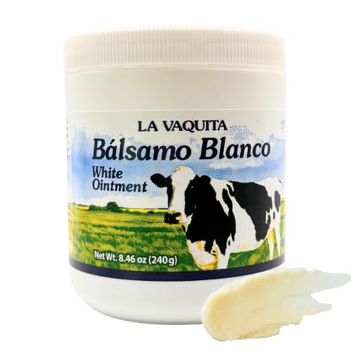 La Vaquita Blsamo Blanco White Ointment Cooling & Warming Multi-Purpose Rub for Muscles Joints & Massage Moisturizing Protective Formula Large 8.46 oz (240 g) Jar