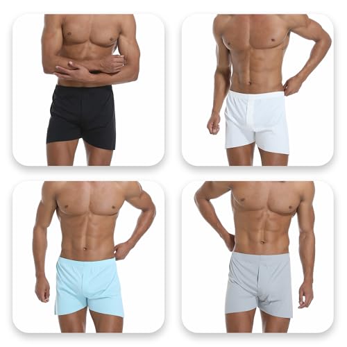 VISSAY Men's Tagless Boxer Underwear, Soft Comfortable Breathable Boxers Short, Silky Pajama Bottoms for Men2