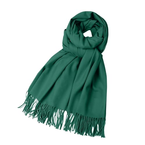 Lazzboy Schal Damen Einfarbig Kuschelige Warme Winter Klassiker Schals Langer Fransen Pashmina Übergroßer Winterschal Schultertuch Deckenschal Weicher Warmer Oversized...