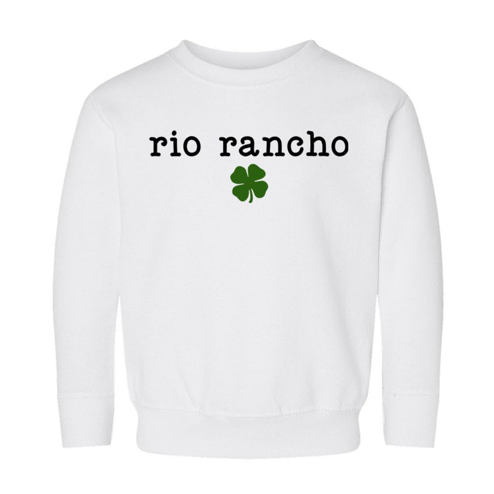 Rio Rancho Shamrock Kids Sweatshirt Toddler 4T White