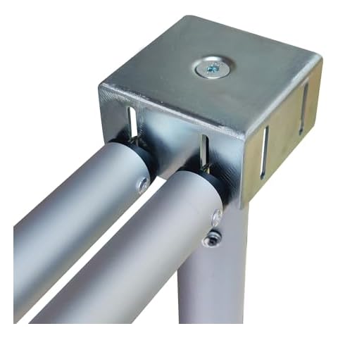 Hecis Double Backwall Hanger,Square Hanger for 2 Section Upright or 3 Section Upright and Pipe and Drape Stand Backdrop Stand Cover