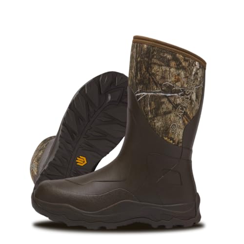 LaCrosse Alpha Agility Field Boot for Men - Hunting Shoes with Jersey/Polyester Lining, Active Fit, Kick-Off Heel Plate, Non-Insulated Mossy Oak Country DNA - 9 M