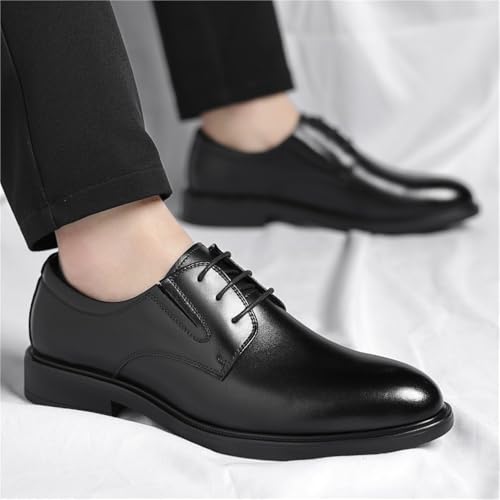 Men's Lace up Dress Shoes Genuine Leather Soft Sole British Style Business Casual Formal Office Work Autumn Wedding Groom Footwear3