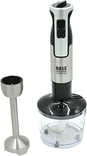 BASS POLSKA Blender ręczny z rozdrabniaczem i wymiennymi nasadkami, blender ręczny, blender ręczny, robot kuchenny, blender ręczny, zestaw akcesoriów