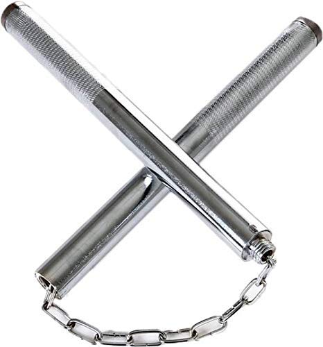GLOBEXTRA Stainless Steel Nunchaku for Martial Arts Rod Convertible