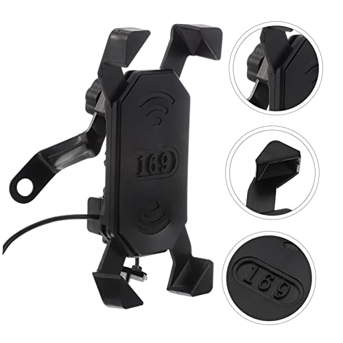 CRAFTHROU Suporte de celular de carregamento para celular para motocicleta, suporte de telefone para