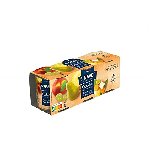 Savourez le mélange fruité ST MAMET 375G, un cocktail de fruits au sirop idéal pour vos desserts- Lot De 3