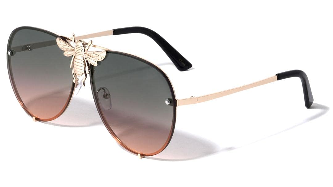 3D Killer Bee Luxury Hip Hop Aviator Sunglasses Floating Lenses