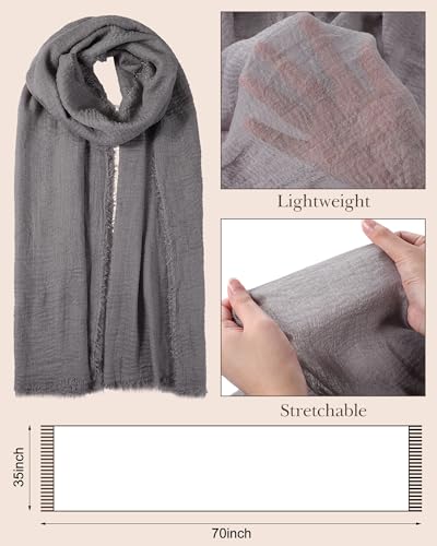 ramede 24 Pcs Women Hijab Scarfs Soft Scarf Shawl Lightweight Long Wraps for Whole Season, 24 Colors2