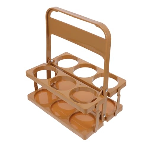 HEALLILY Beer Rack 6 Bottle Capacity Portable Drink Carrier Folding Design for Hotel Bars Clubs Homes