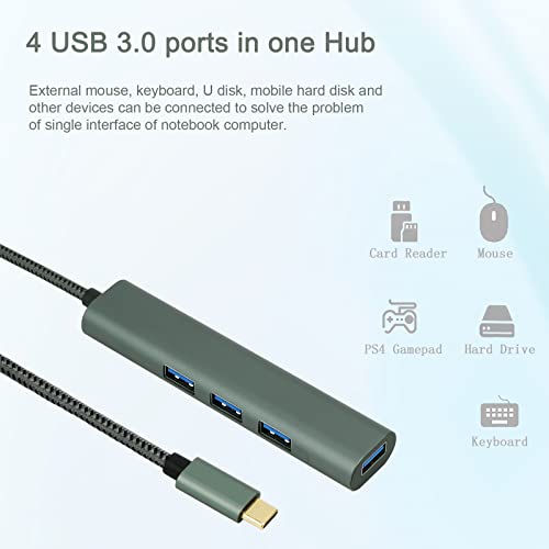 HENRETY-USB-C-Hub-4-Port-USB-30-Hub-Ultra-Slim-Portable-Data-Hub-Applicable-for-MacBook-Pro-20182017-ChromeBook-XPS-Galaxy-S9S8-and-More