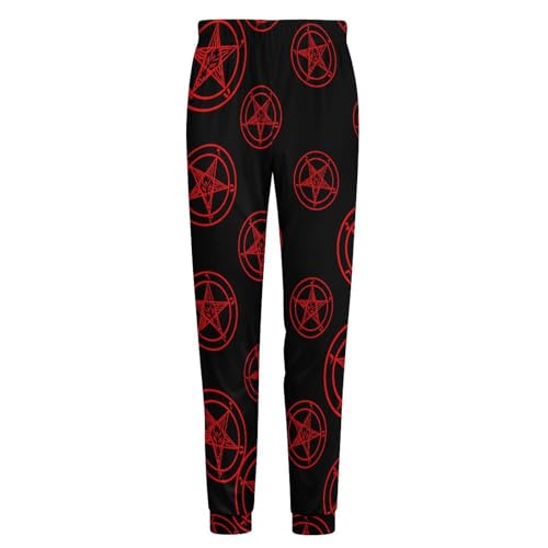 Baphomet Satan Satanic Sabbatic Goat Men's Pajama Pants Soft Lounge Bottoms with Pocket Sleep Pants Loungewear4
