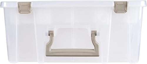 Miniatura 2 de ArtBin 6899AZ Super Satchel doble profundo con bandeja elevable, organizador portátil de artes y manualidades con divisores extraíbles, transparente