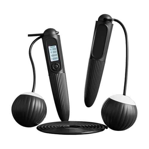 Cuerda para saltar para fitness ajustable con pantalla LCD y accesorios deportivos 7