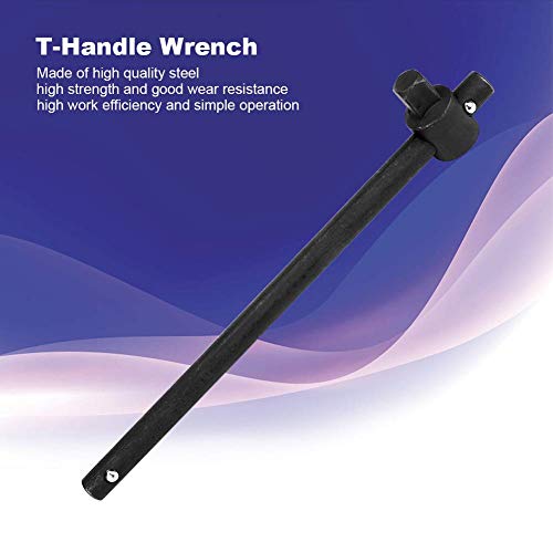 T-Handle Socket Wrench - Sliding T-Handle Socket Wrench Breaker Bar Heavy Duty Steel Universal Socket Wrenches(1/2", 357g/12.6oz) - Image 3