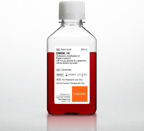 Media - DMEM con glucosa de 0.16ozL y L-glutamina con piruvato de sodio - 6 x 16.9fl oz, CS