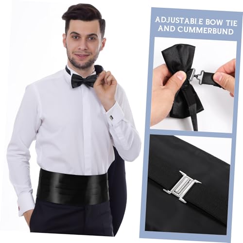 Set Formal de 3 Piezas con Corbata de Moño y Cinturilla miniatura 3