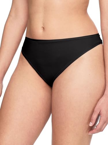 Warners Women's So Stretchy, So Good Thong Panty WRW253TH05, Black, Large