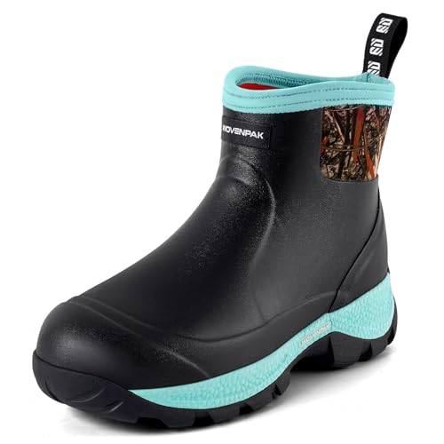 WOVENPAK Ankle Boots for Women, Rubber Rain Boots Waterproof Women, Ankle Garden Mud Boots Shoes, Rubber Boots for Women Insulated Short Boots for Outdoor, Garden, Yard Work, Size 6-11