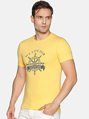 Image of Dollar Cotton Rich Fabric Solid Men's T-Shirt | Fashionable Prints | Branded Loop Label | Wide Array of Attractive Colours