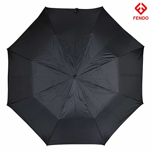 Image of Fendo 27 Inch 2 Fold Umbrella for Men & Women | Windproof & Waterproof Travel Umbrellas | Lightweight for Ideal Everyday Use | Foldable Compact Umbrella | Armani