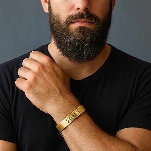 Cadeau pour Vétéran de l'Armée: Bracelet Militaire Semper Fi