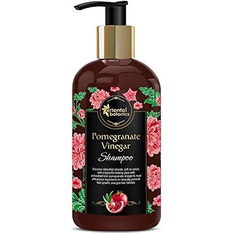 Oriental Botanics Pomegranate Vinegar Shampoo, 300ml - With Argan Oil, Protein, For Healthy, Strong Hair with Antioxidant Boost Cover