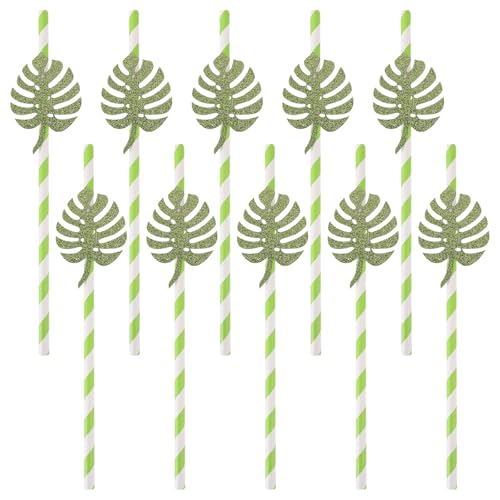 Pitillos Desechables de Papel Verde Claro 10 Unidades miniatura 1