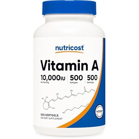 Nutricost Vitamin A 10,000 IU Softgels Cover