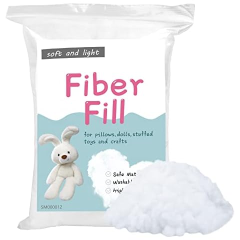 LOKUNN 60g/2.12oz Polyester Fiber, Polyester Fiber Fill, Pillow Stuffing, Stuffing Stuffed Animal, Cushion Stuffing, High Resilience Fill Fiber for Stuffed DIY Crafts Cover