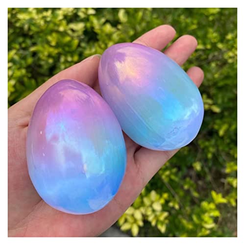 Selenita azul en forma de huevo para decorar tu rincón de meditación zen 4