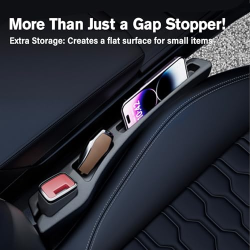 7F Car Seat Gap Filler Organiser,Between Seat Gap Filler, Centre Console Organiser, Universal Car Accessories, Fit SUV Truck Storage Black - Image 4