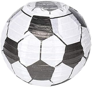 Mobestech 10Inch Kids Paper Lantern Hanging Lantern Football Night Light LED Light Decor for Party Cosplay Home Garden